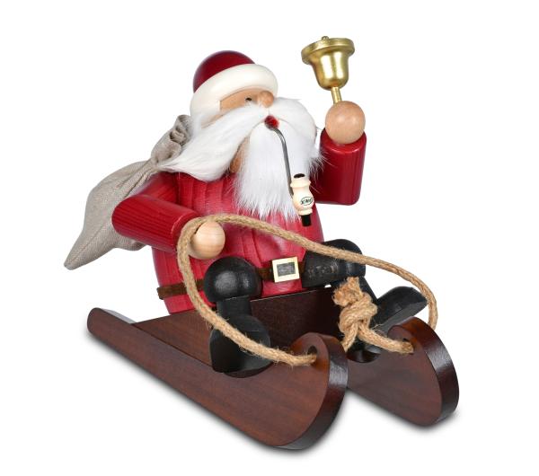 Räuchermann Santa Claus mit Schlitten